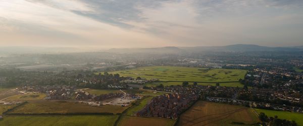 Aerial view across Herefordshire